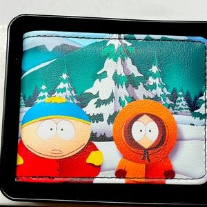 South Park double sided bifold wallet with collectible tin box